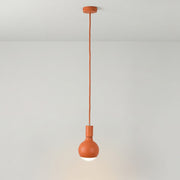 Lampada a sospensione Filotto Metallico con lampadina Lucia - Arancione