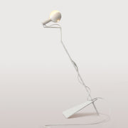 Lampada da terra inclinabile con lampadina LED G125 verniciata - Mario Talia - Bianco