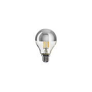 Lampadina LED Mezza Sfera Argento Mini Globo G45 4,8W 380Lm E14 2700K Dimmerabile - A01