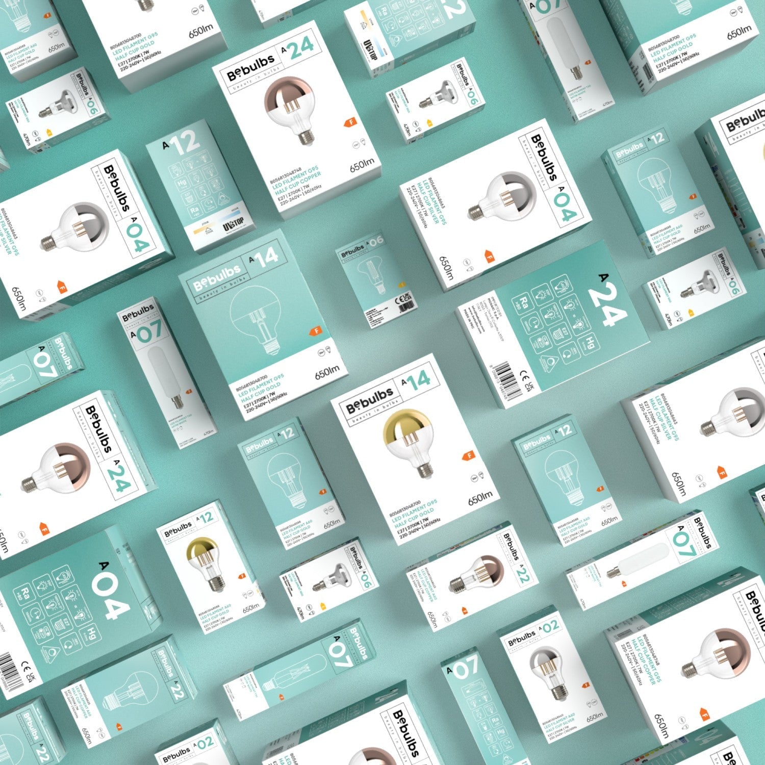 Lampadina LED Mezza Sfera Argento Mini Globo G45 4,8W 380Lm E14 2700K Dimmerabile - A01