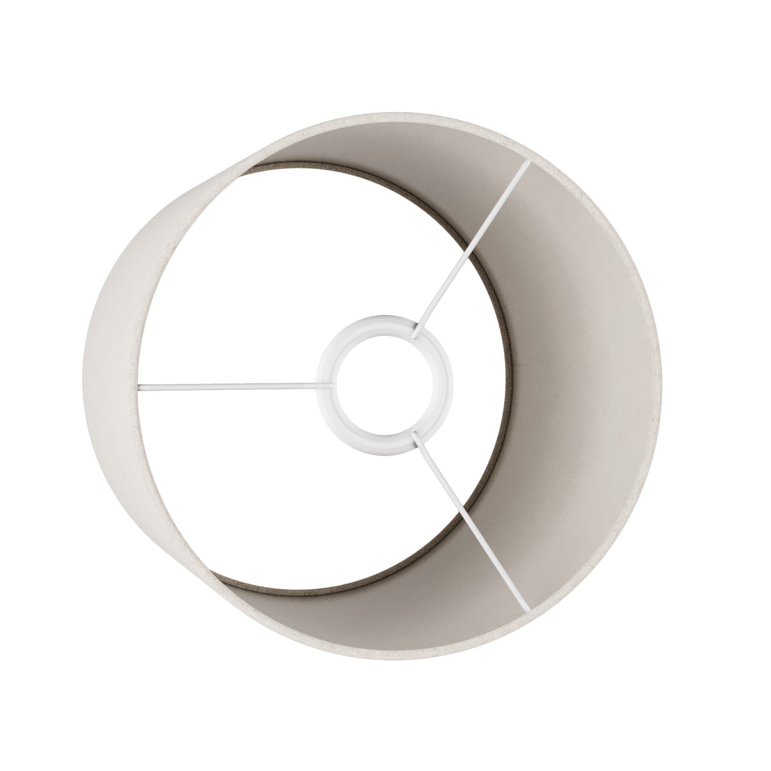 Paralume Cilindro M in tessuto con attacco E27 - Made in Italy - Lana Sabbia