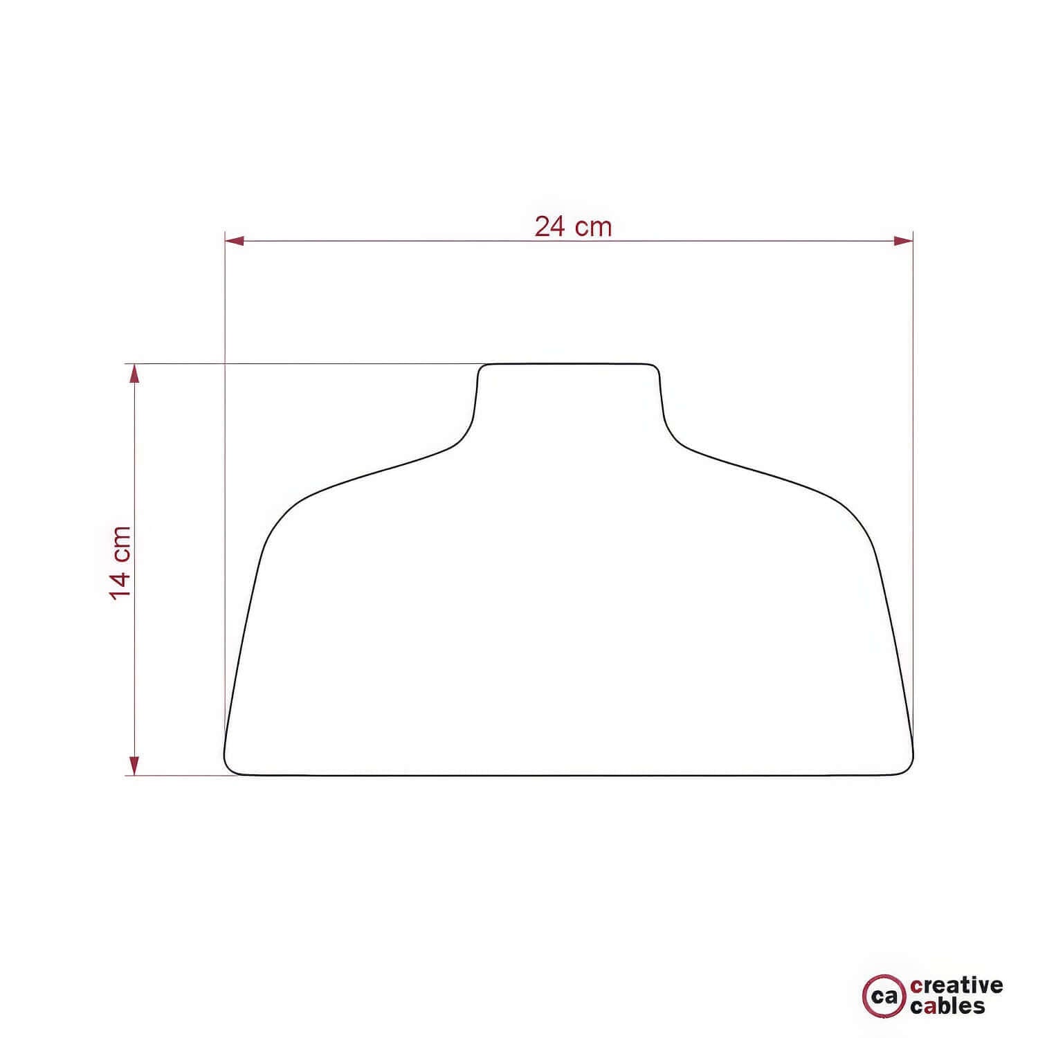 Paralume Coppa in ceramica, collezione Materia - Made in Italy - Evergreen striato
