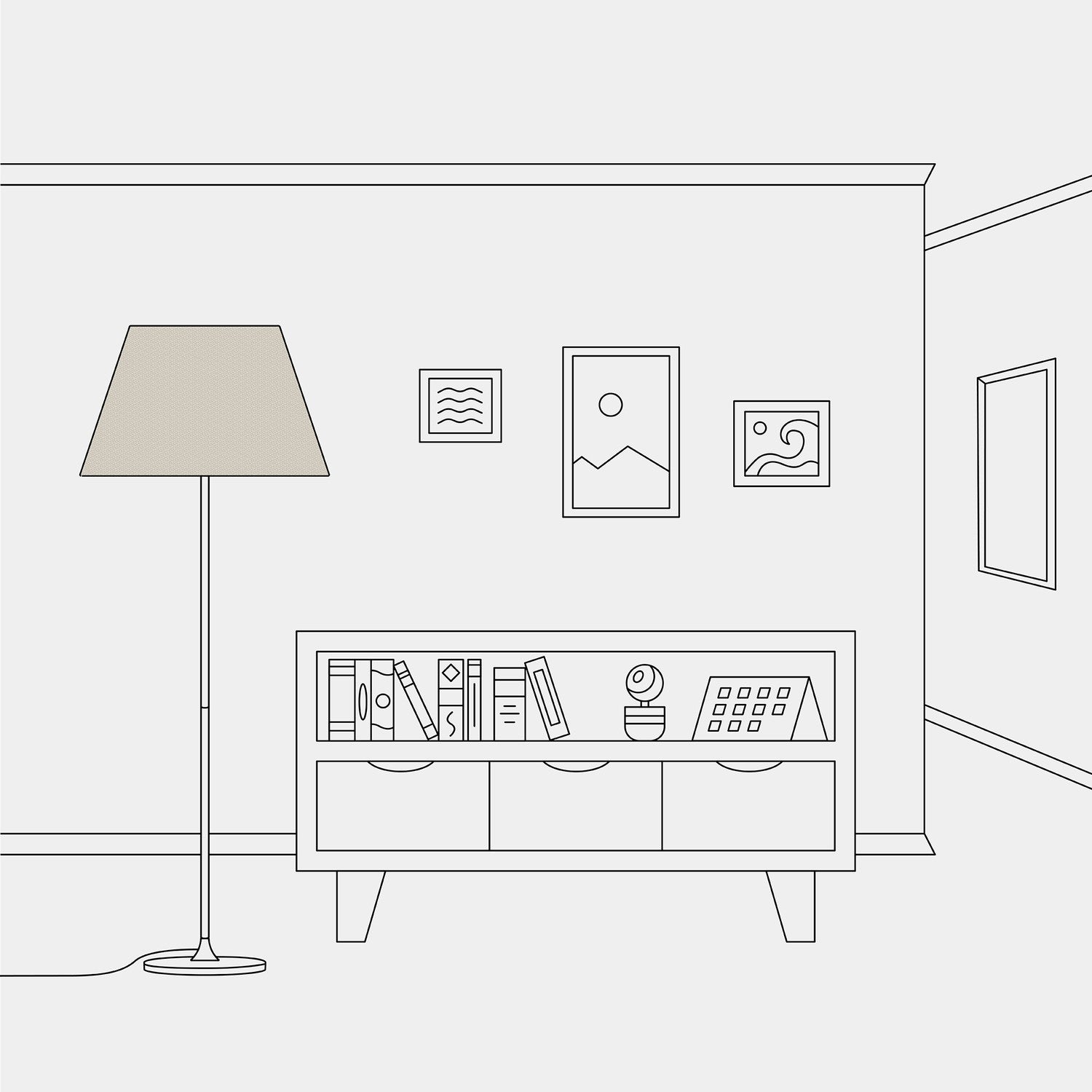 Paralume Impero L per lampada da tavolo o applique con attacco E27 - Made in Italy - Lana Beige