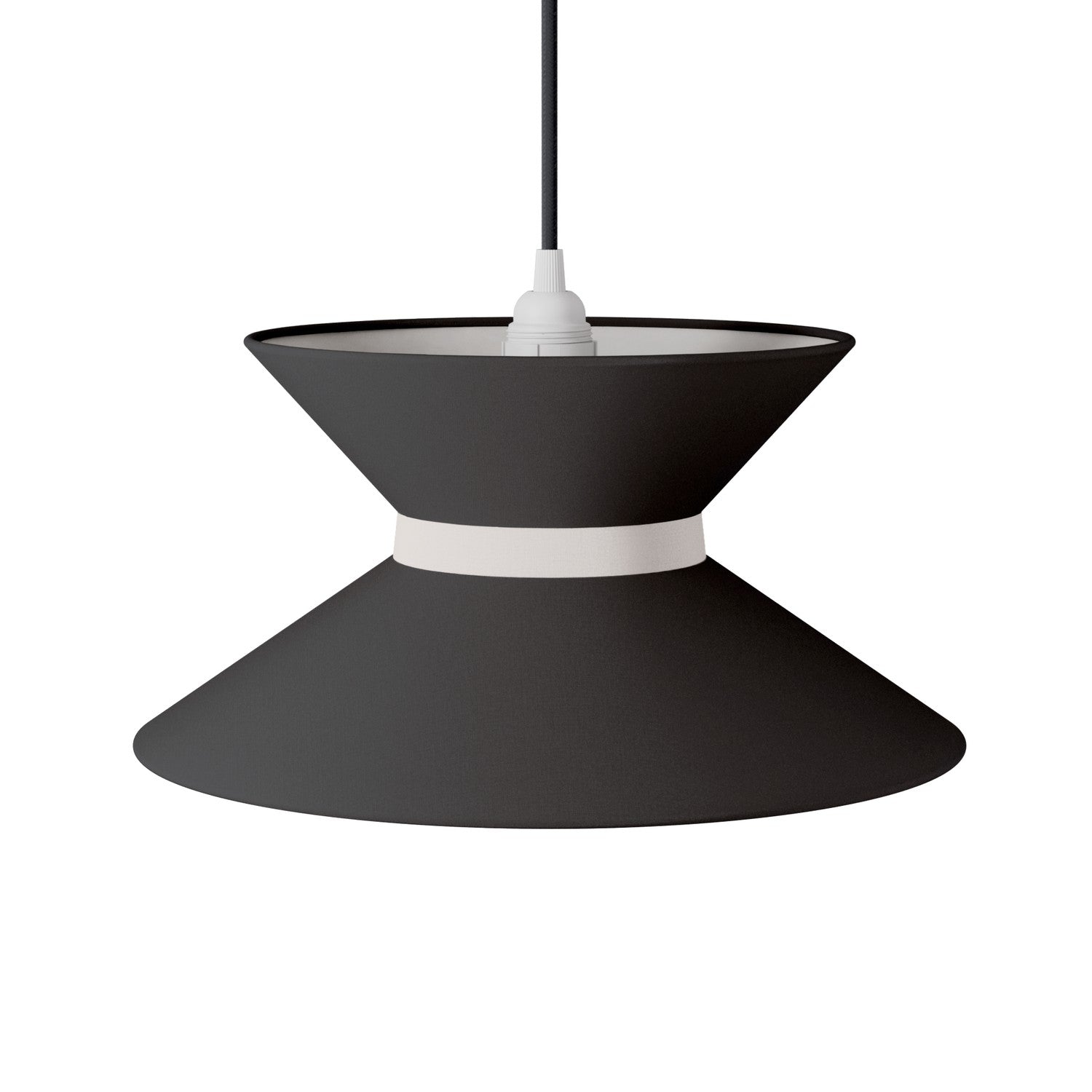 Paralume in tessuto Clessidra Teletta antracite - Made in Italy Arenal sabbia