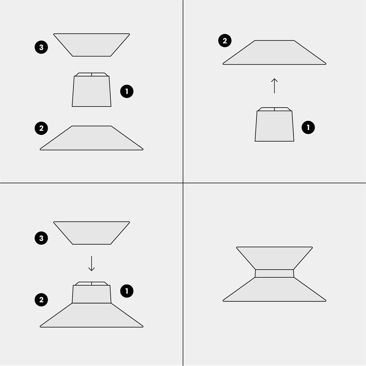 Paralume in tessuto Clessidra Teletta antracite - Made in Italy Arenal sabbia