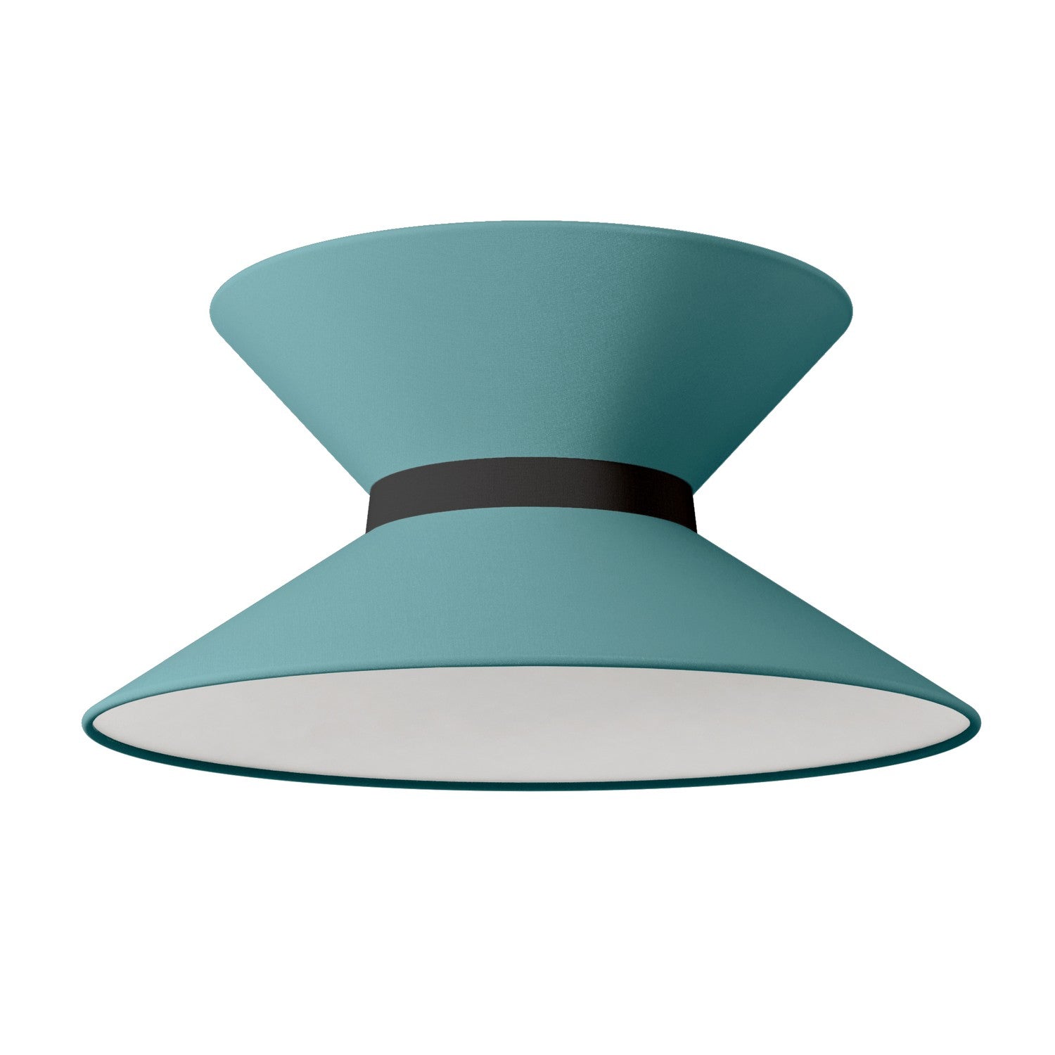 Paralume in tessuto Clessidra Teletta verde dubbio - Made in Italy Teletta antracite