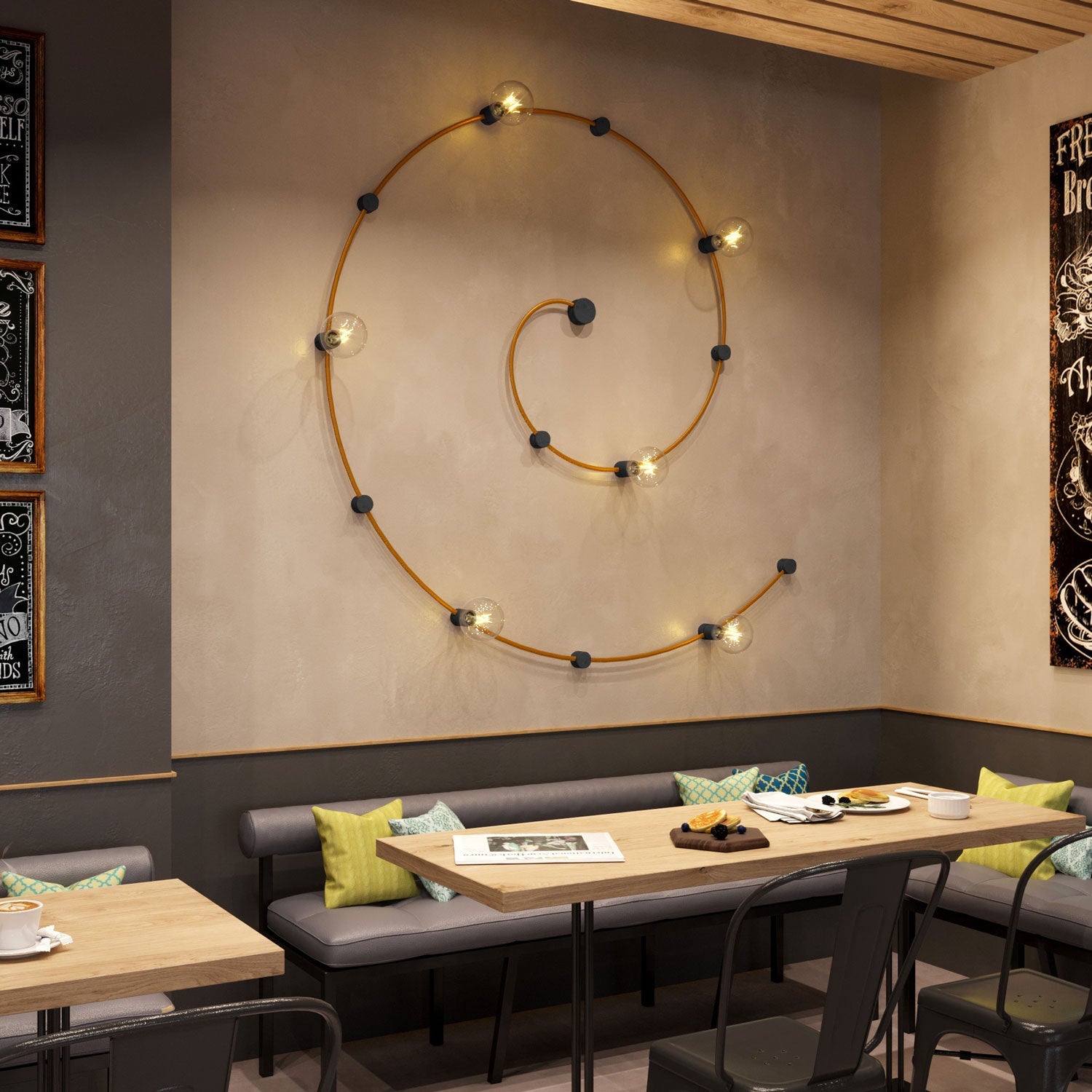 Passacavo in legno per cavo per catenaria e sistema Filé. Made in Italy - Nero