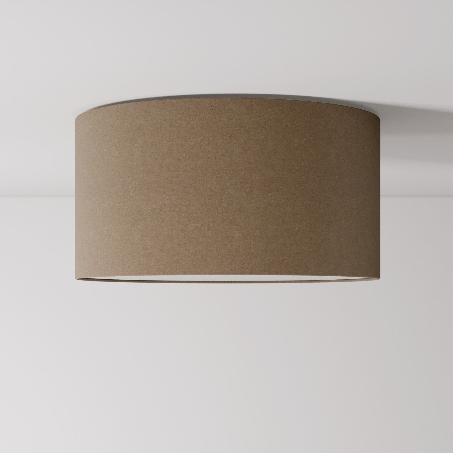 Plafoniera in tessuto Medium - Made in Italy - Lana Marrone - Creative Cables