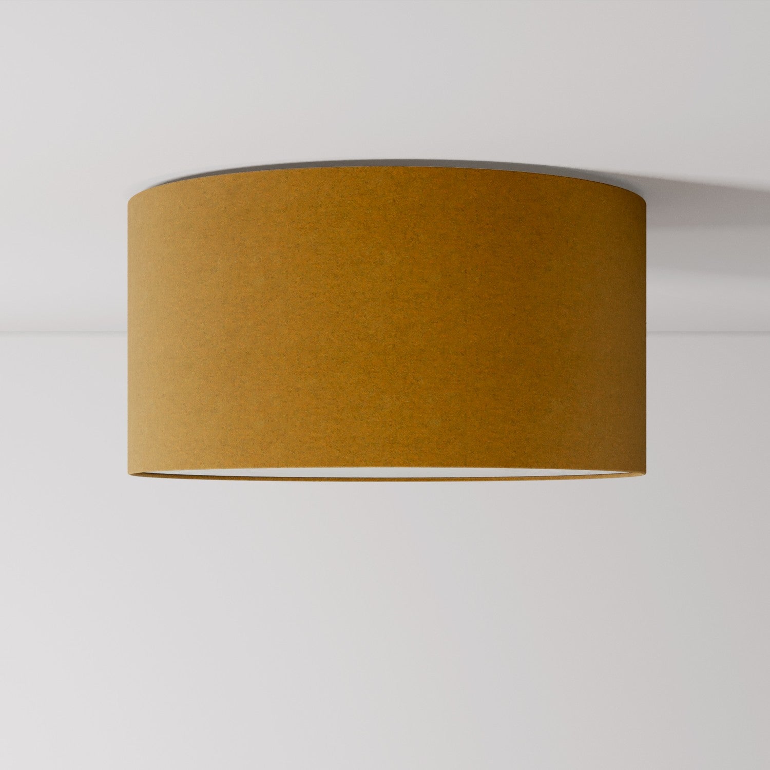 Plafoniera in tessuto Medium - Made in Italy - Lana Senape - Creative Cables