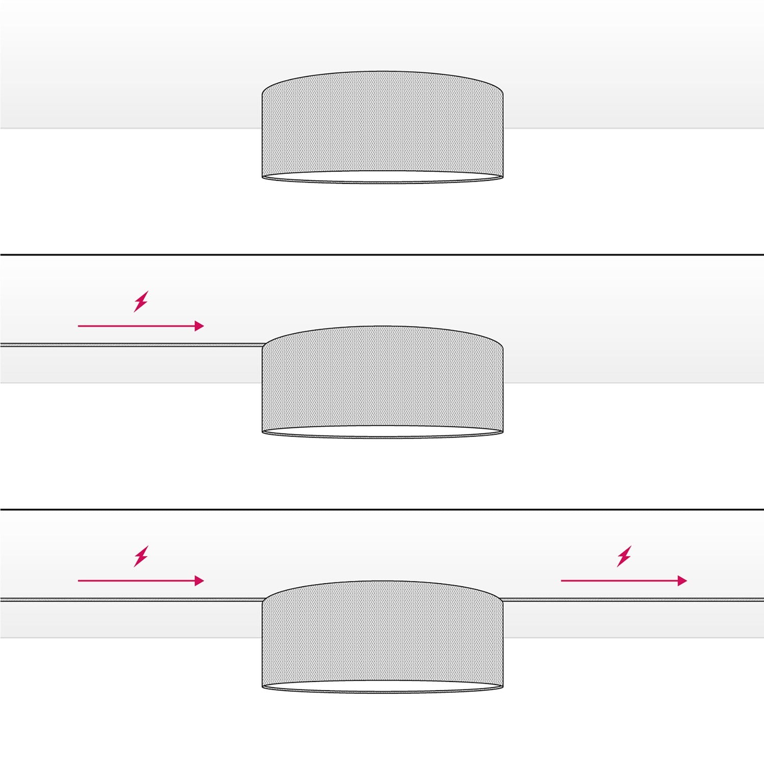 Plafoniera in tessuto Medium Slim - Made in Italy - Lana Senape