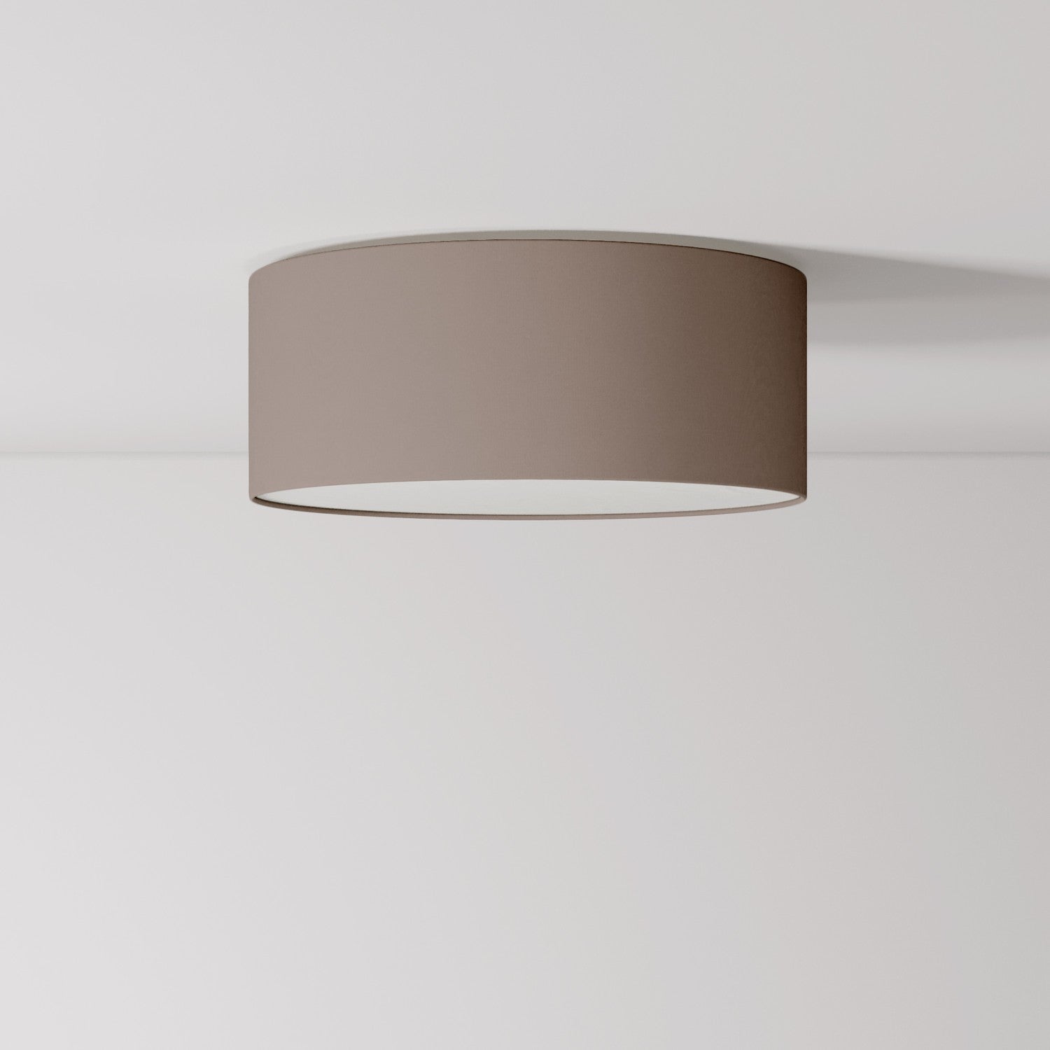 Plafoniera in tessuto Small Arenal cenere - Made in Italy