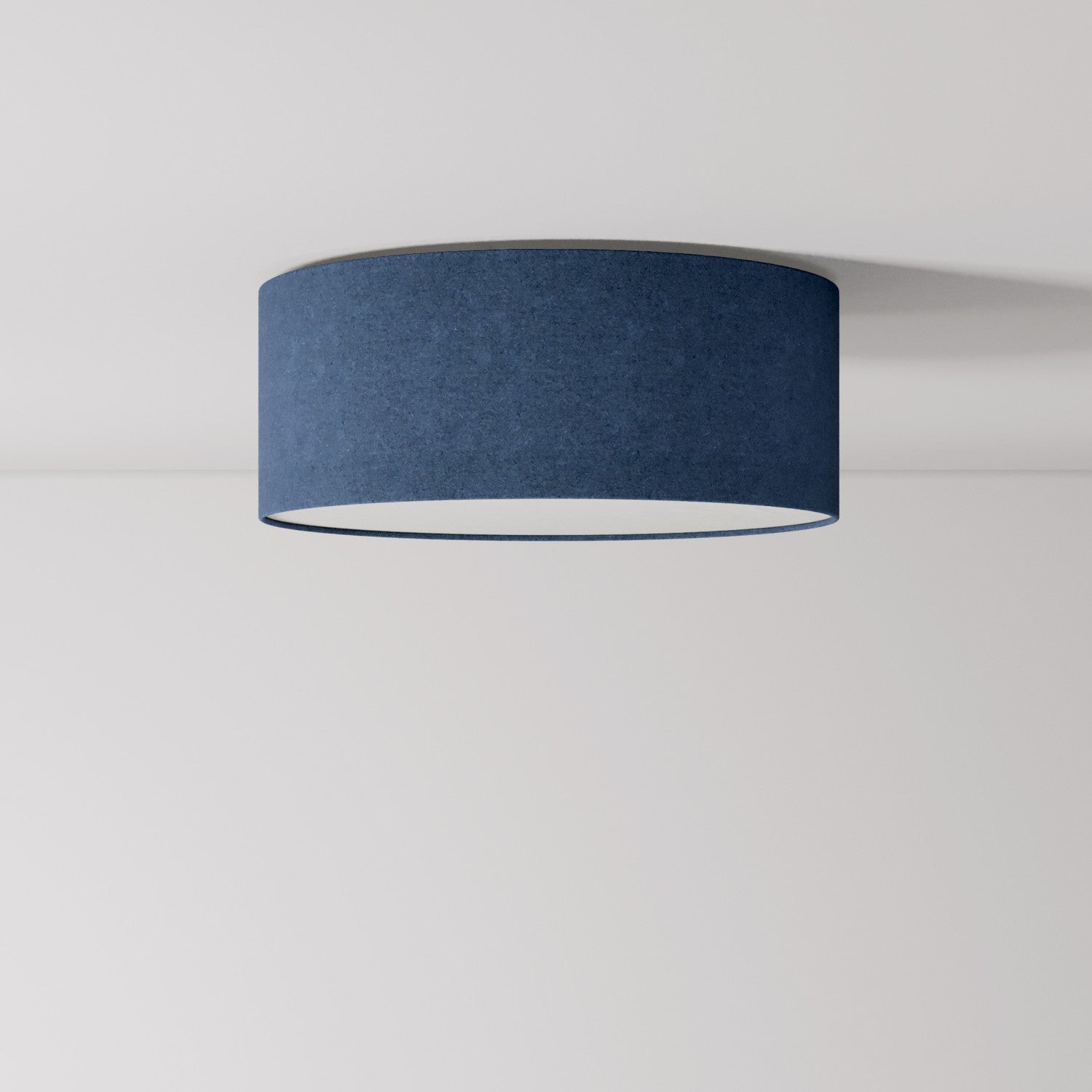 Plafoniera in tessuto Small - Made in Italy - Lana Blu - Creative Cables