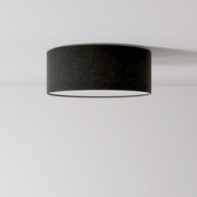 Plafoniera in tessuto Small - Made in Italy - Lana Grigio Scuro