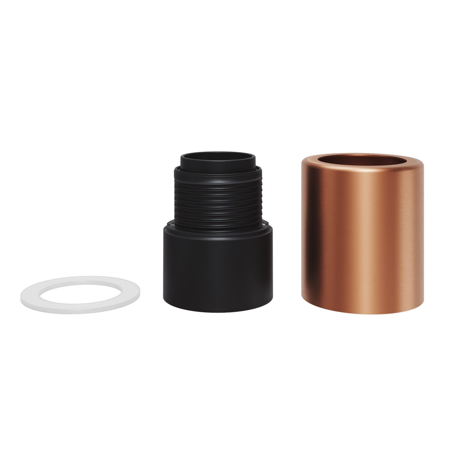 Portalampada E27 in metallo da parete o soffitto - Rame satinato - Creative Cables