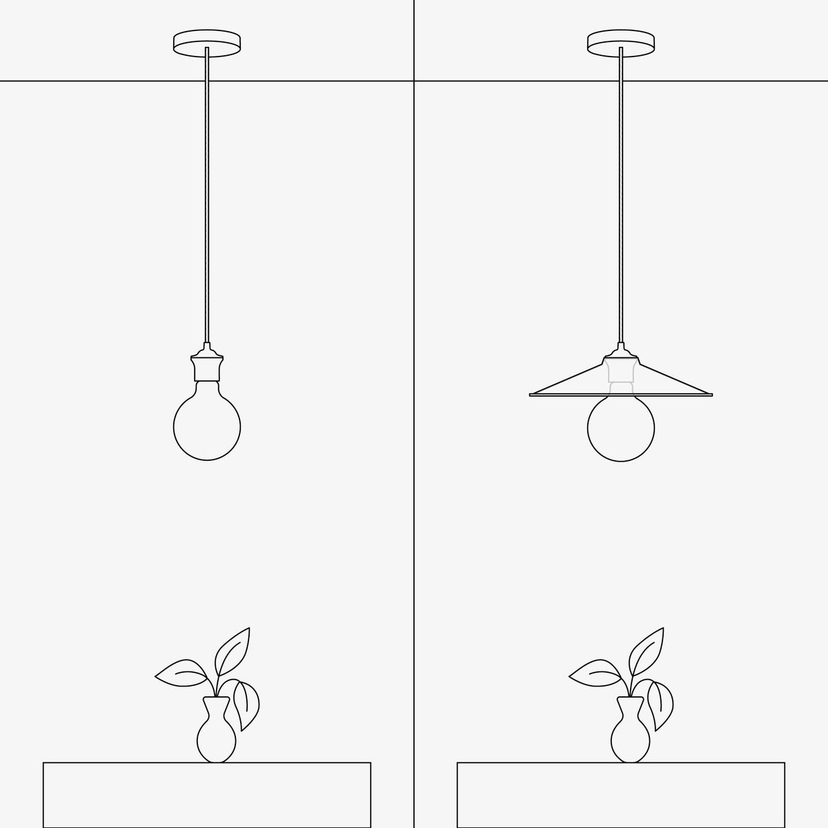 Portalampada E27 Pagoda in termoplastico con doppia ghiera - Nero