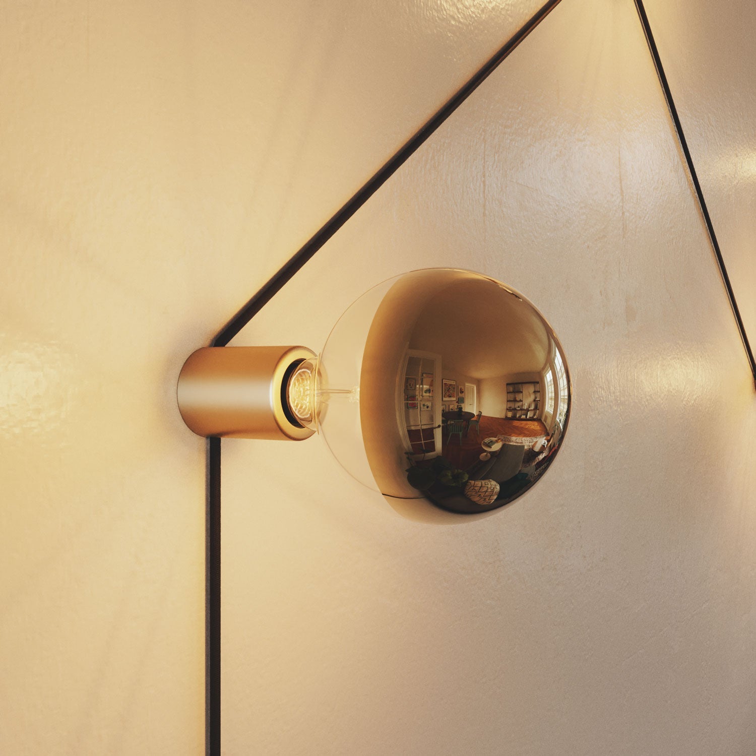 Portalampada E27 Spostaluce in metallo da parete o soffitto - Bronzo satinato