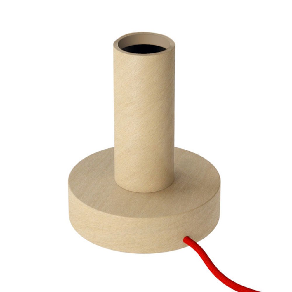 Posaluce - Lampada da tavolo in legno Large - Neutro - Creative Cables