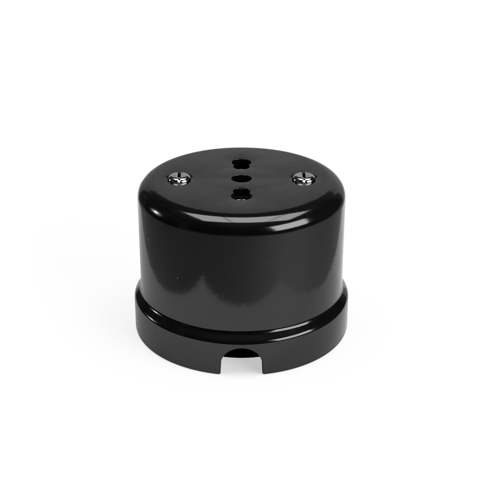 Presa bipasso italiana 10/16A in porcellana da parete - Nero