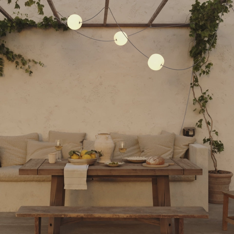 Video uploaden: Lichtslinger met 3 lichtpunten voor buiten IP67 Grijs - Marina3 Cherry