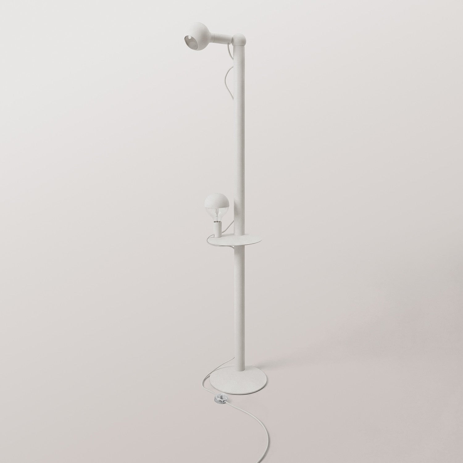 Rocco XXL - Lampada da terra con lampadina Maria e Camo - Bianco