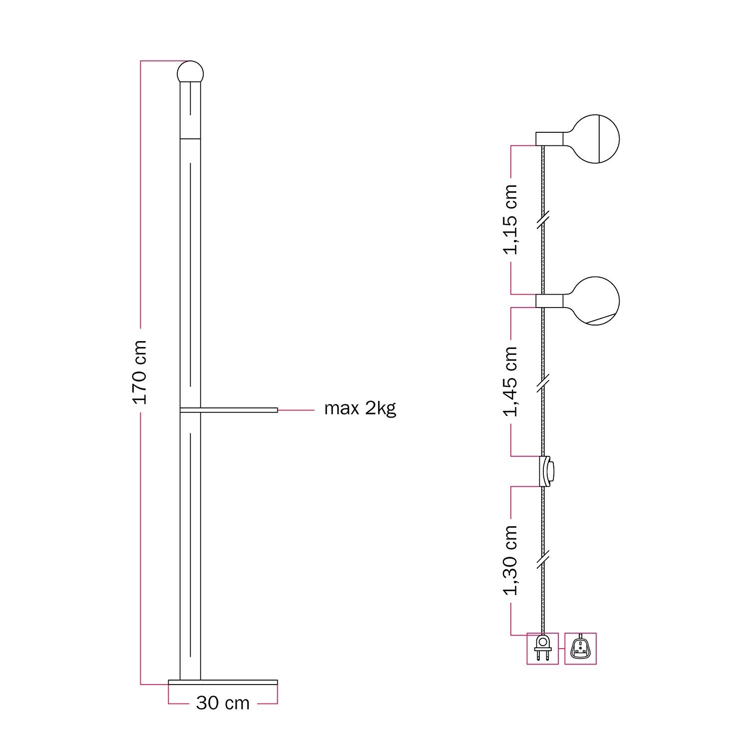 Rocco XXL - Lampada da terra con lampadina Maria e Camo - Giallo