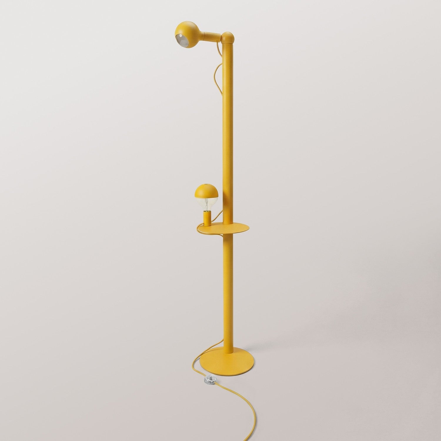 Rocco XXL - Lampada da terra con lampadina Maria e Camo - Giallo