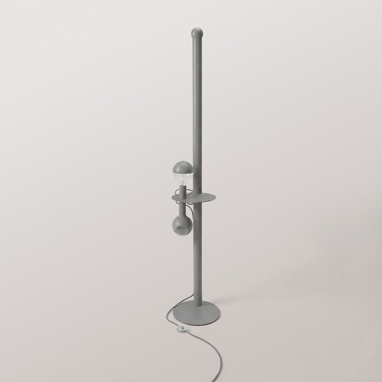 Rocco XXL - Lampada da terra con lampadina Maria e Camo - Grigio