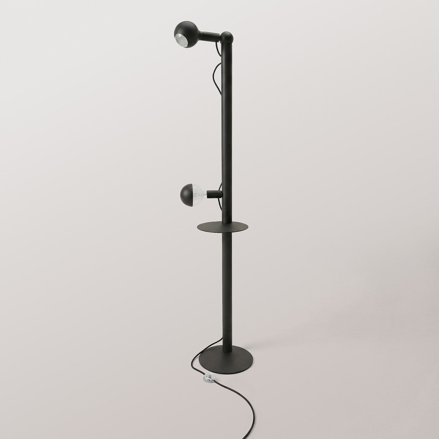 Rocco XXL - Lampada da terra con lampadina Maria e Camo - Nero