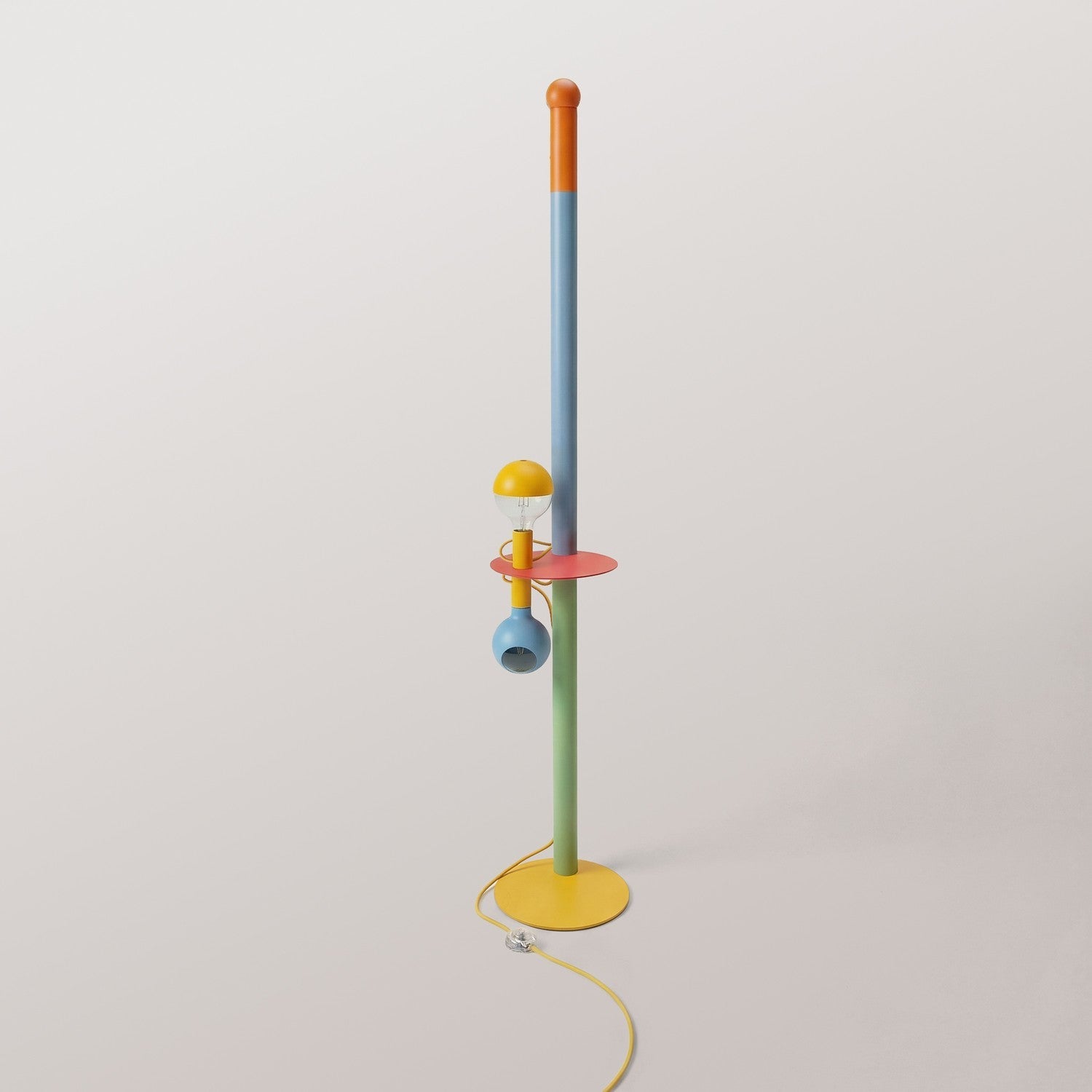 Rocco XXL - Lampada da terra multicolor con lampadina Maria e Camo