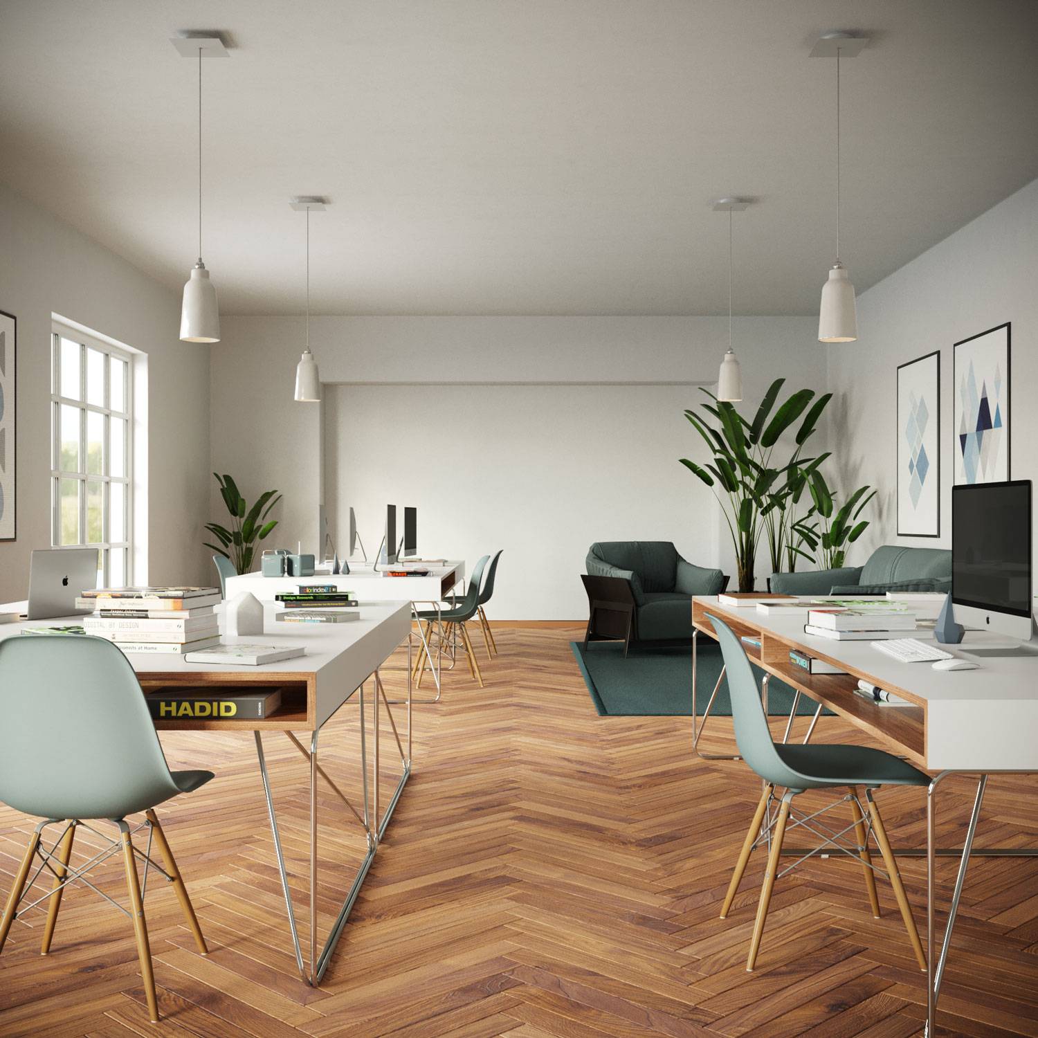 Rosone Rose-One quadrato, 200 mm con 1 foro e 4 fori laterali - Blu carta da zucchero Bianco