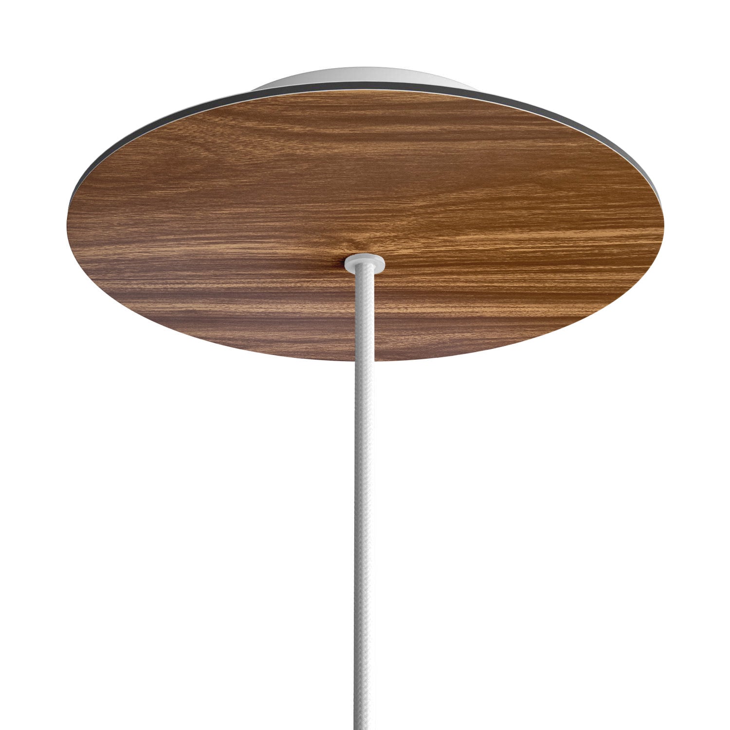 Rosone Rose - One rotondo, diametro 200 mm con 1 foro e 4 fori laterali - Legno - Creative Cables