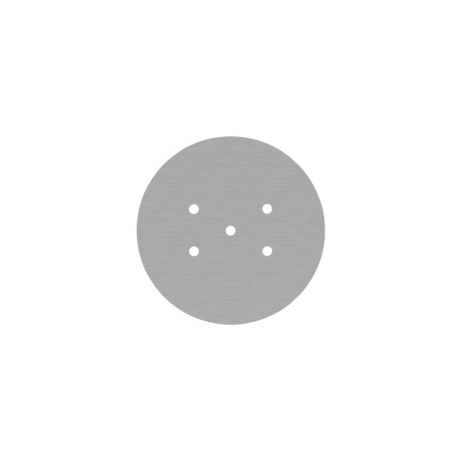 Rosone Rose-One rotondo, diametro 200 mm con 5 fori e 4 fori laterali - Dibond Acciaio satinato Bianco