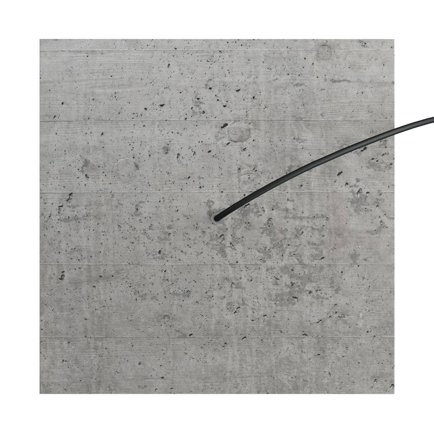 Rosone XXL Rose-One quadrato, 400 mm con 1 foro e 4 fori laterali - Cemento Bianco