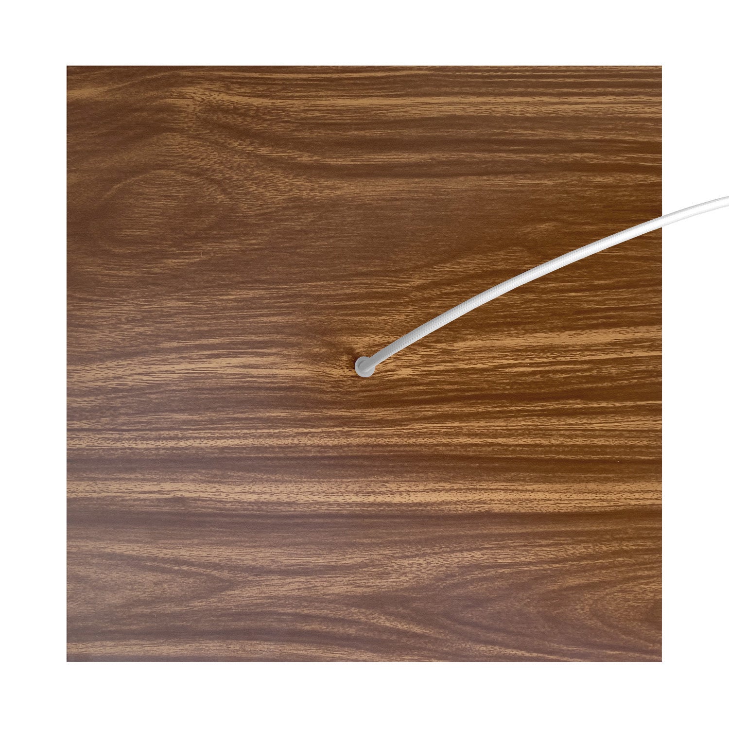 Rosone XXL Rose - One quadrato, 400 mm con 1 foro e 4 fori laterali - Legno - Creative Cables