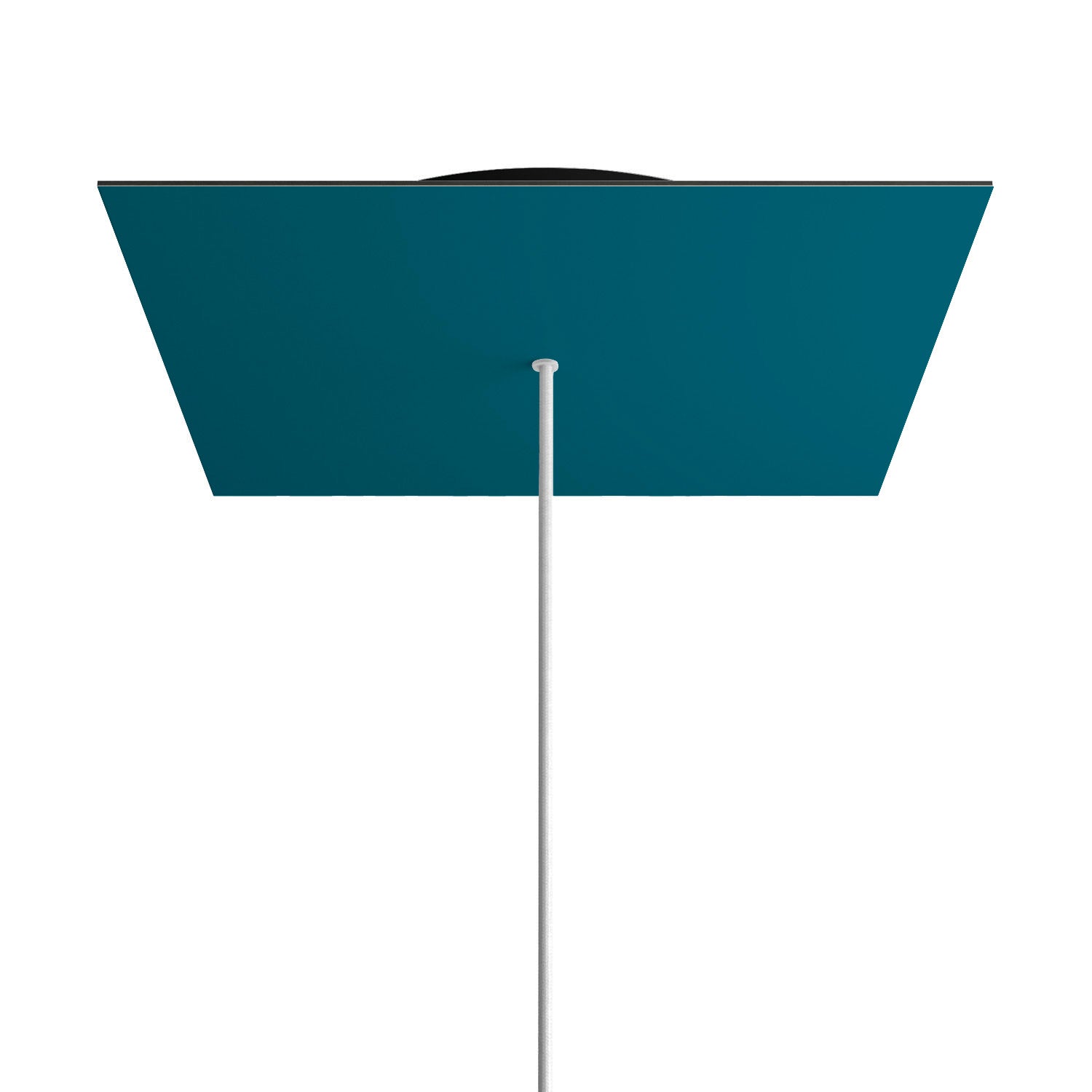 Rosone XXL Rose-One quadrato, 400 mm con 1 foro e 4 fori laterali - Petrolio Nero