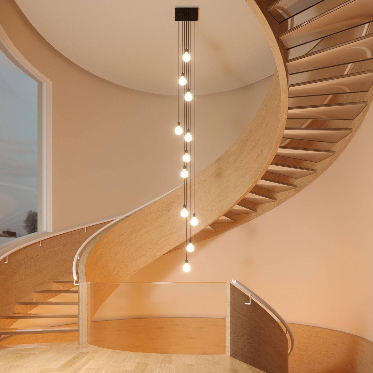 Rosone XXL Rose-One quadrato, 400 mm con 10 fori e 4 fori laterali - Blu carta da zucchero Bianco