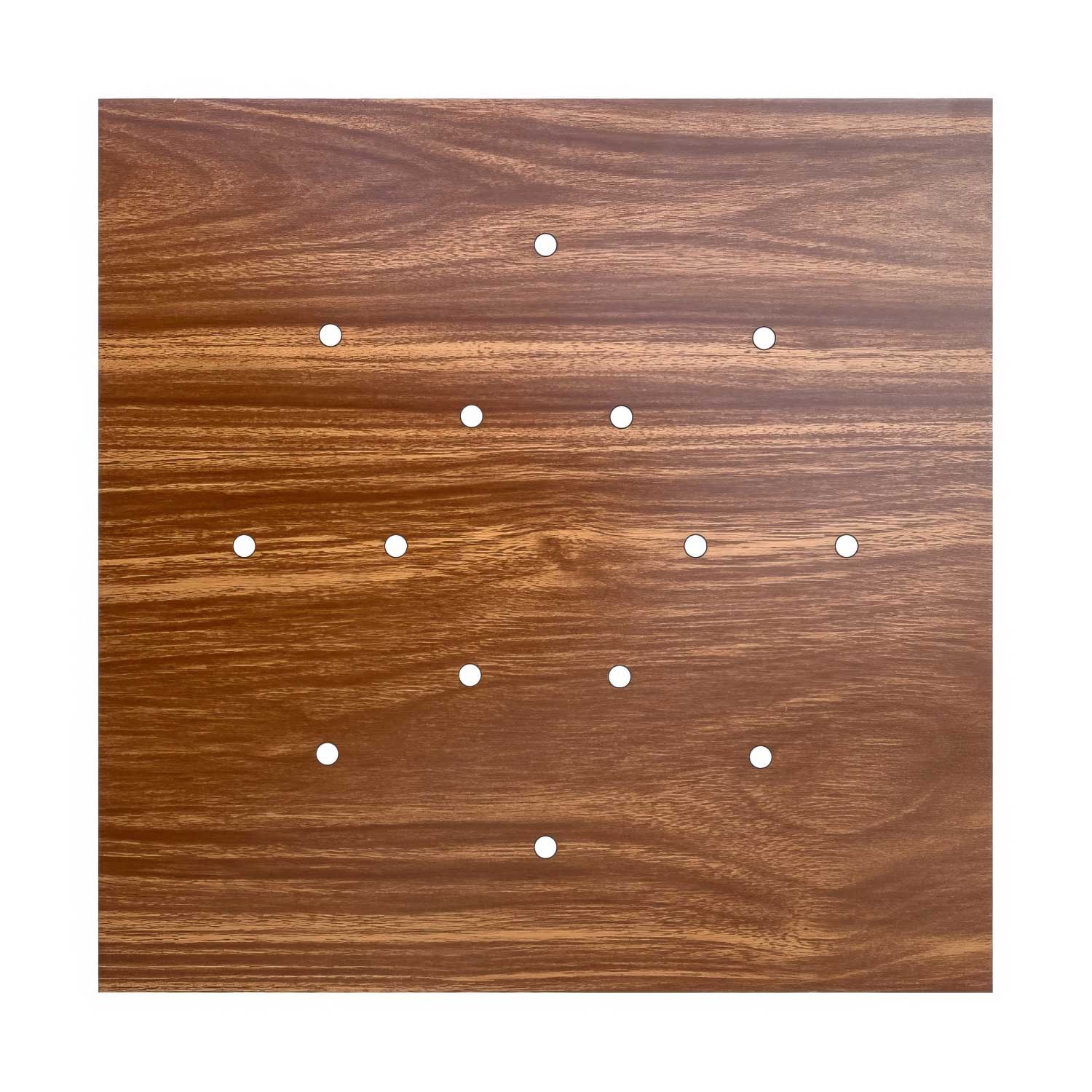 Rosone XXL Rose-One quadrato, 400 mm con 14 fori e 4 fori laterali - Legno Bianco