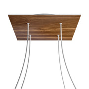 Rosone XXL Rose-One quadrato, 400 mm con 4 fori e 4 fori laterali - Legno Bianco