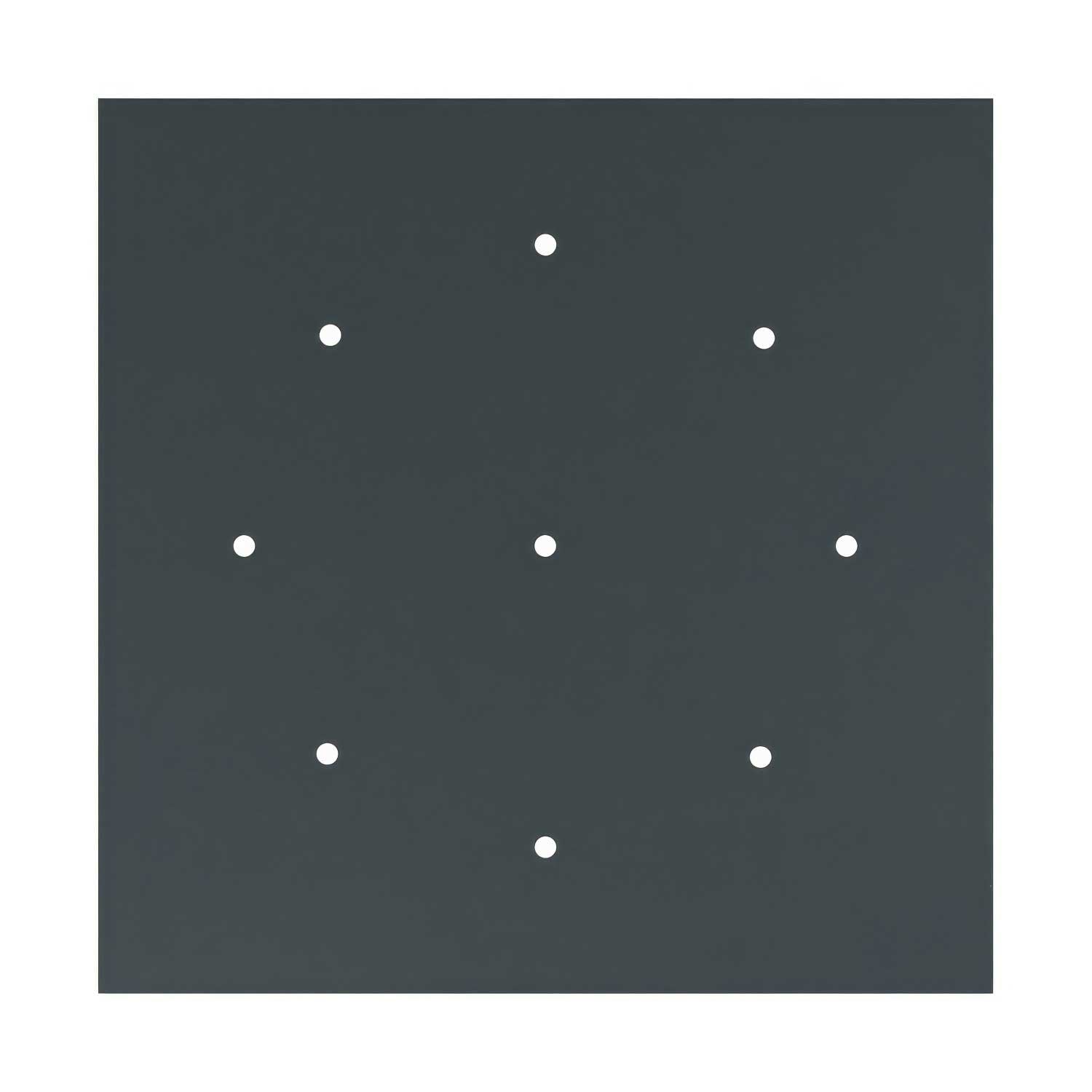 Rosone XXL Rose-One quadrato, 400 mm con 9 fori e 4 fori laterali - Antracite Bianco