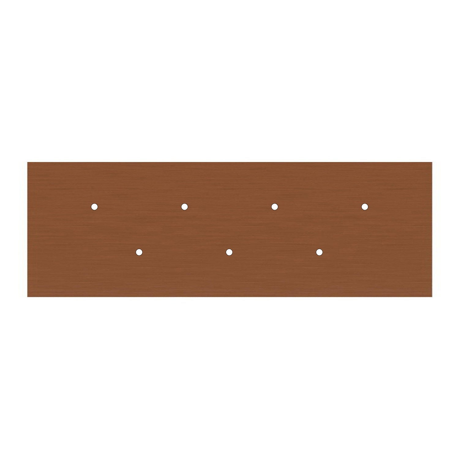 Rosone XXL Rose-One rettangolare a 7 fori e 6 fori laterali, dimensioni 675 x 225 mm - Dibond Rame satinato Bianco