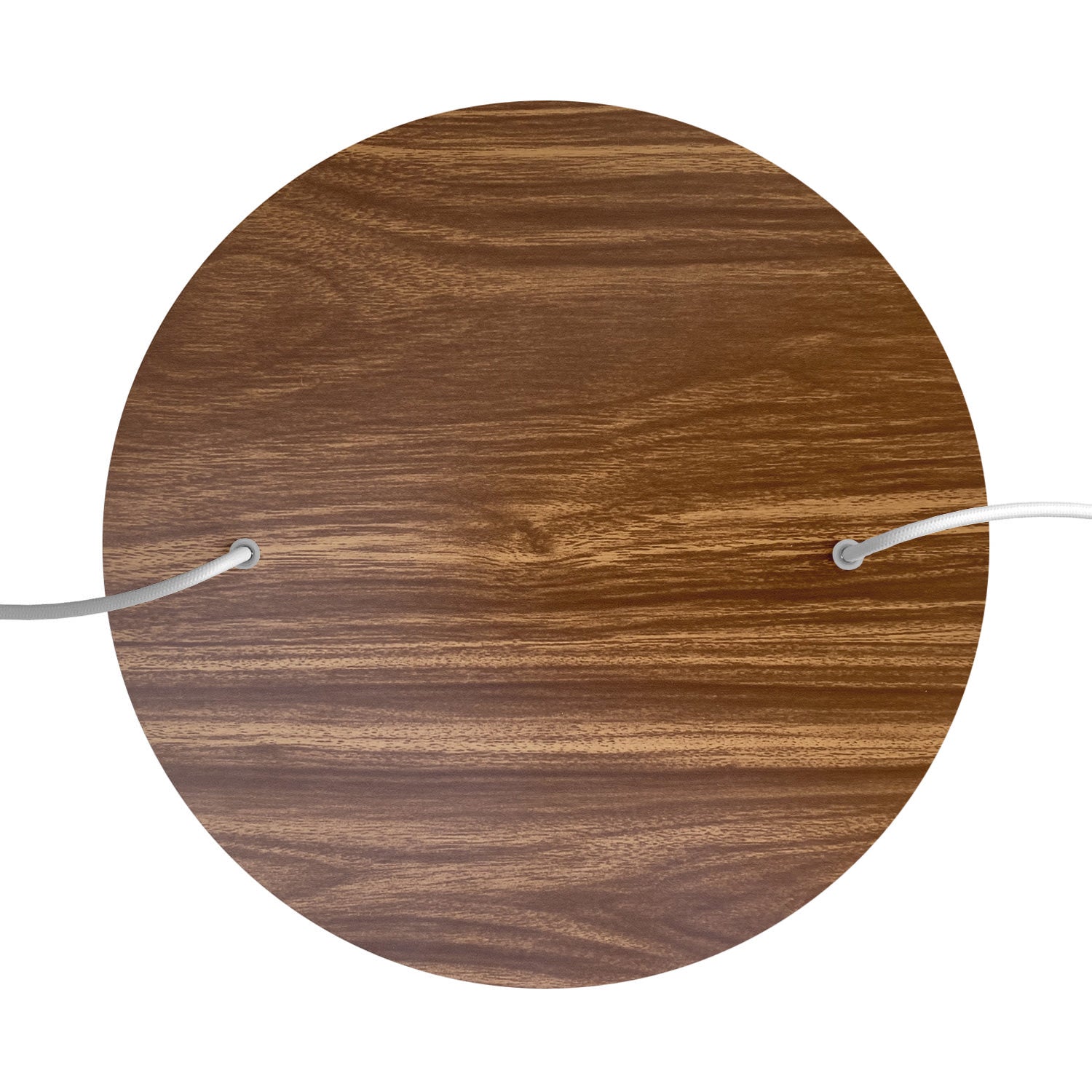 Rosone XXL Rose - One rotondo, diametro 400 mm con 2 fori e 4 fori laterali - Legno - Creative Cables