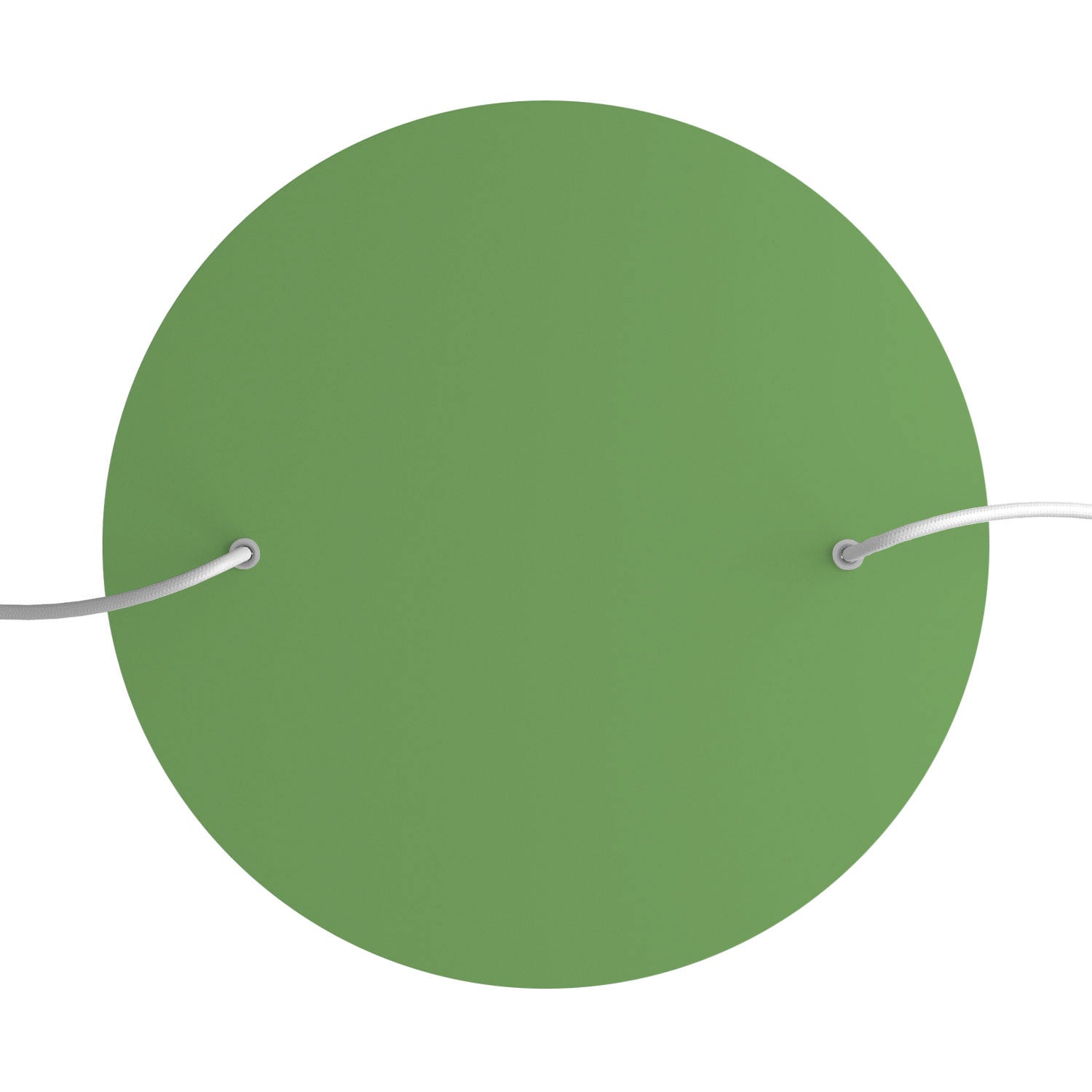 Rosone XXL Rose - One rotondo, diametro 400 mm con 2 fori e 4 fori laterali - Verde prato - Creative Cables