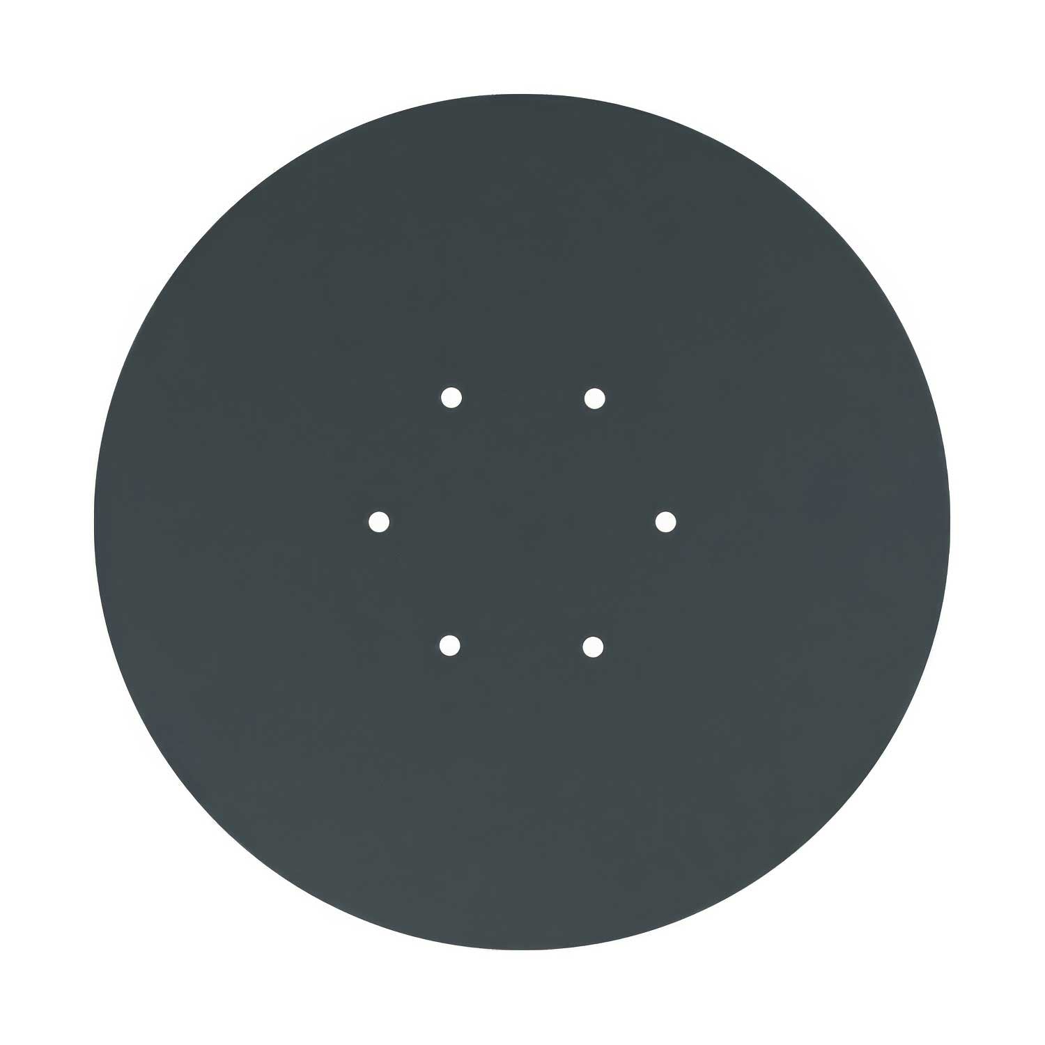 Rosone XXL Rose-One rotondo, diametro 400 mm con 6 fori e 4 fori laterali - Antracite Bianco