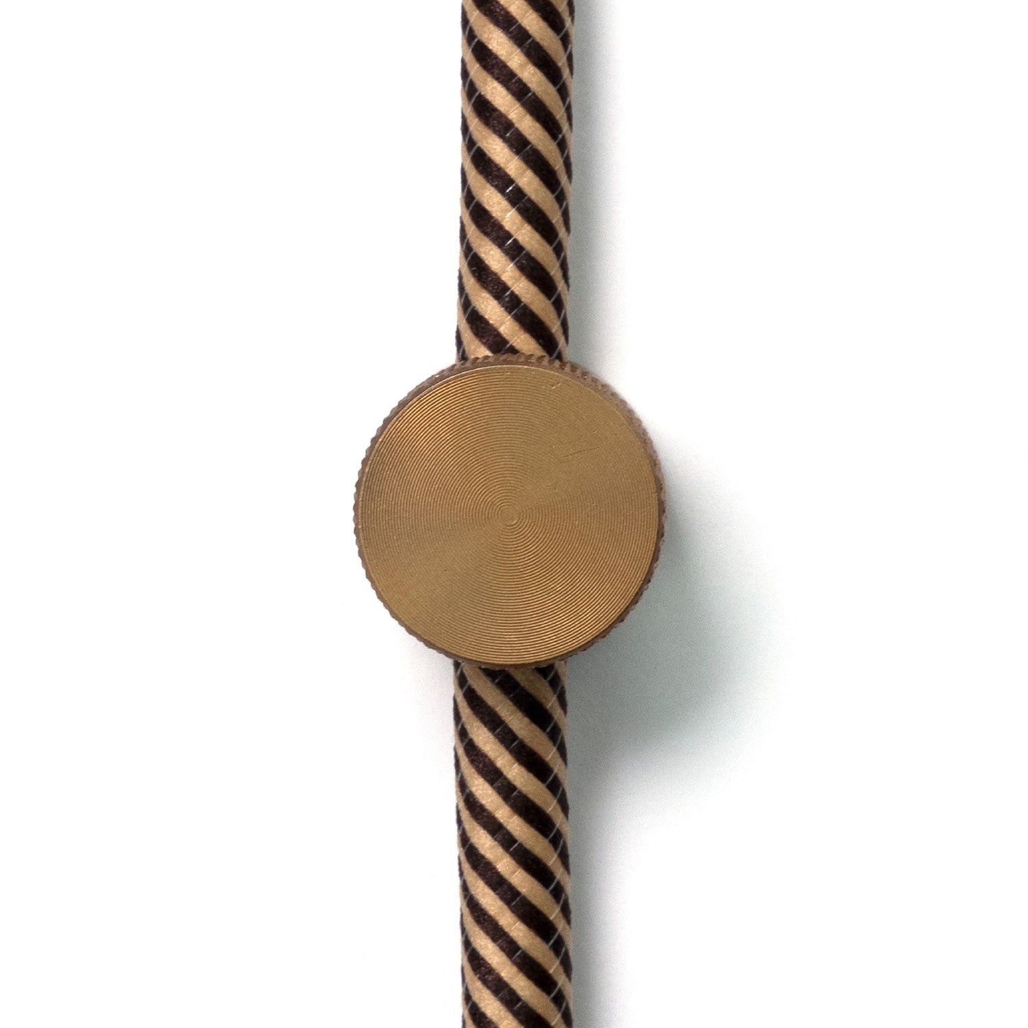 Sarè - Fissaggio a parete, passacavo in metallo per cavo tessile - Bronzo satinato