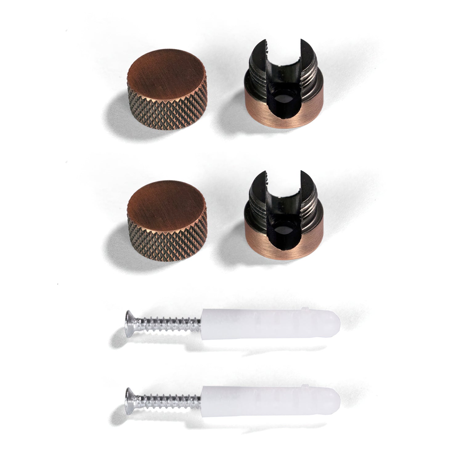 Sarè - Fissaggio a parete, passacavo in metallo per cavo tessile - Rame satinato - Creative Cables