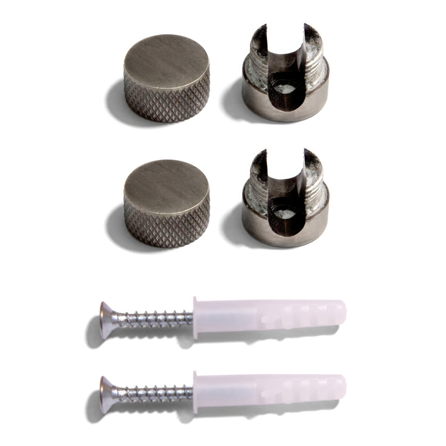 Sarè - Fissaggio a parete, passacavo in metallo per cavo tessile - Titanio satinato - Creative Cables