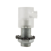 Serracavo cilindrico in plastica completo di tige, dado e rondella - Trasparente