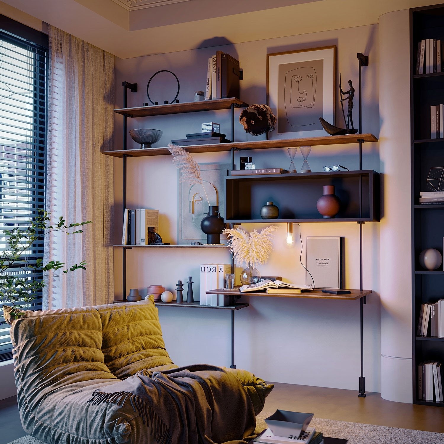 SI! Lampada portatile a 5V con lampadina A60 - Rame satinato - Creative Cables