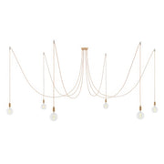 Spider - Lampada a sospensione multipla a 6 cadute con finiture in metallo - Rame