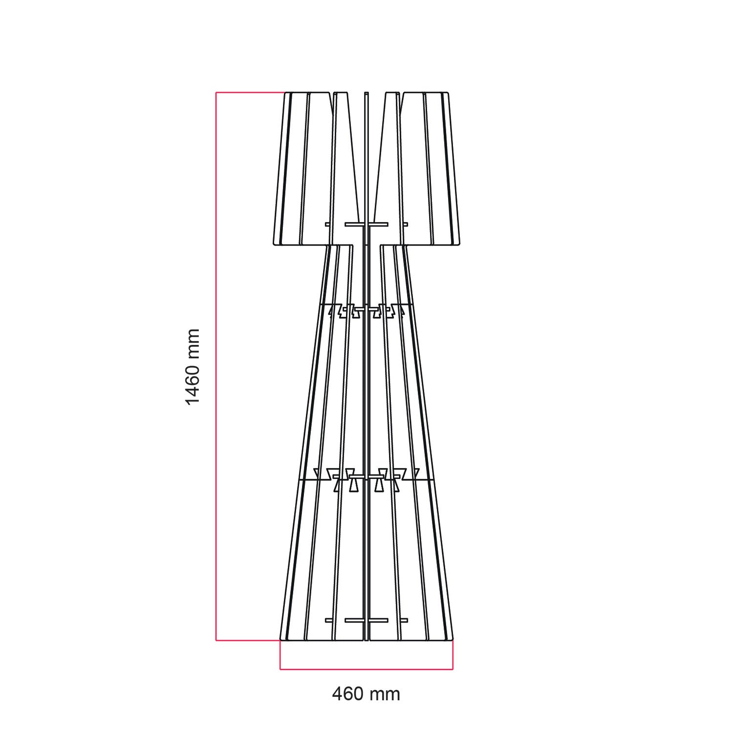 Struttura per lampada da terra SHHINE in materiale fonoassorbente - Verde melange